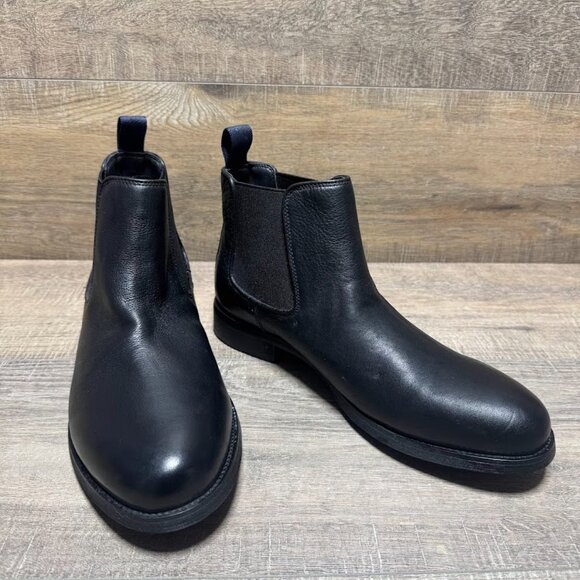 Vince Camuto Laken Black Leather Chelsea Boots Men's Size 8 - Picture 6 of 6